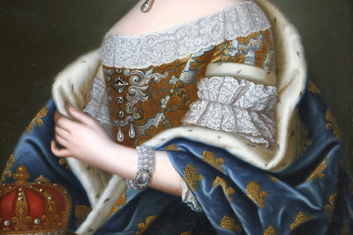 French School, 18th century, portrait of Queen Marie Leszczynska.   - Louis XV