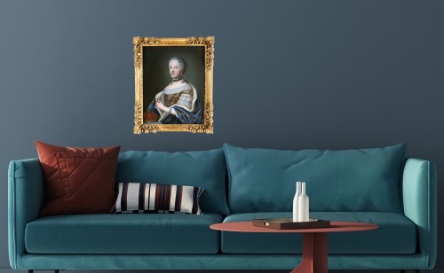Antiquités - French School, 18th century, portrait of Queen Marie Leszczynska.  