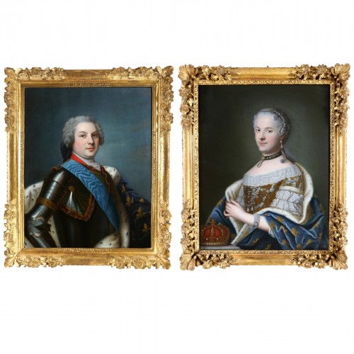 La reine Marie Lezczynska et son fils Louis de France, Dauphin du Royaume.