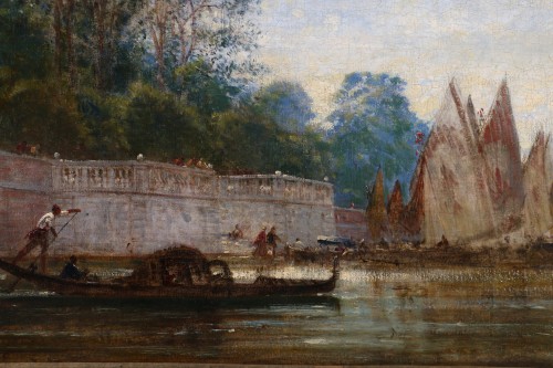 19th century - Félix Ziem (1821-1911), Venice, the French Gardens