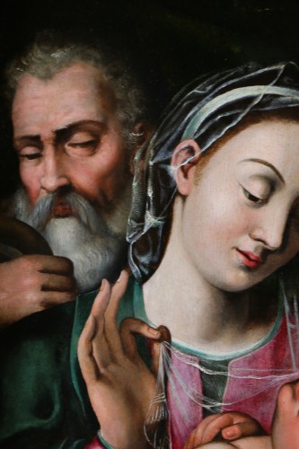 <= 16th century - Giovanni Battista Ramenghi (1521-1602), The Holy Family, circa 1540/50. 