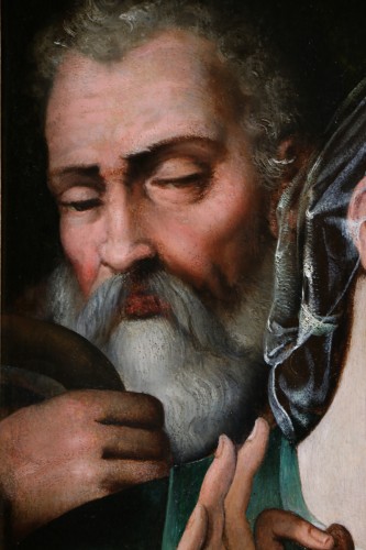 Antiquités - Giovanni Battista Ramenghi (1521-1602), The Holy Family, circa 1540/50. 