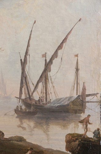 Paintings & Drawings  - Lively seascape - Italian School, circa 1780. attributed to Francesco Fidanza