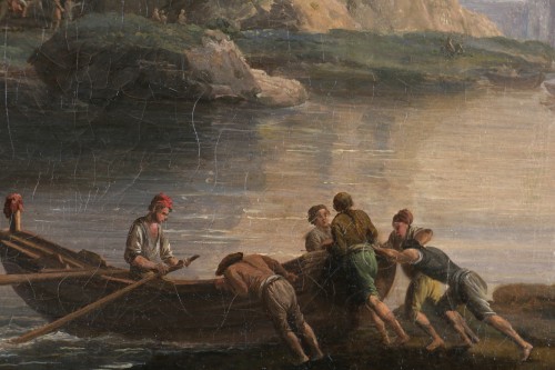 Louis XV - Lively seascape - Italian School, circa 1780. attributed to Francesco Fidanza