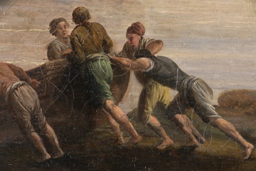 Antiquités - Lively seascape - Italian School, circa 1780. attributed to Francesco Fidanza