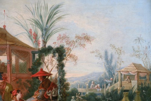 The Bird Hunt, chinoiserie attributed to the workshop of François Boucher, circa 1750 - Louis XV