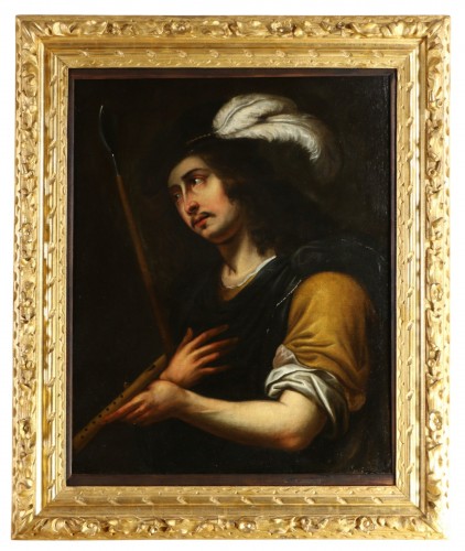 Caravaggesque School circa 1630, Portrait of a Young Shepherd