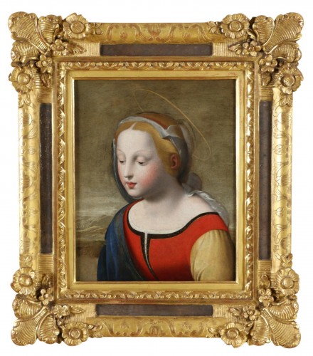 Italie centrale (Rome ou Bologne) vers1620/1640, la belle jardinière d’après Raphael