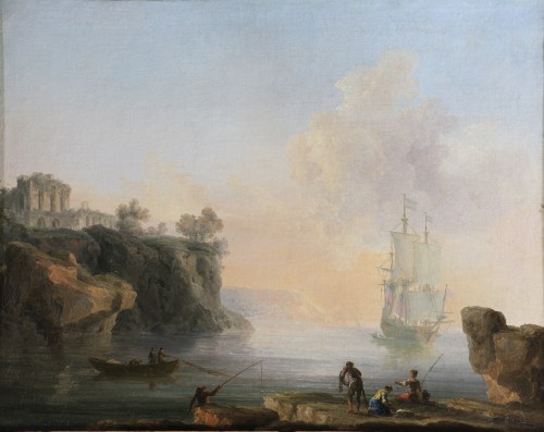 Paintings & Drawings  - Animated seascape circa 1780, attributed to Francesco Fidanza (1747-1819)
