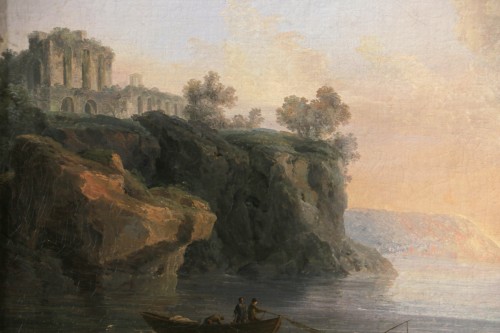 18th century - Animated seascape circa 1780, attributed to Francesco Fidanza (1747-1819)