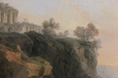 Antiquités - Animated seascape circa 1780, attributed to Francesco Fidanza (1747-1819)