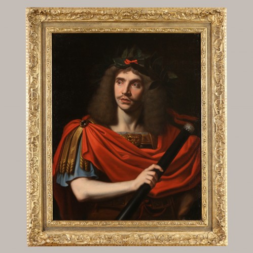 Molière in the costume of Caesar circa 1690/1700, Pierre Mignard (1612-1695) and workshop - Paintings & Drawings Style Louis XIV