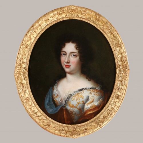 Portrait de Mlle de Nantes vers 1690, Pierre Mignard (1612-1695) et atelier - Tableaux et dessins Style Louis XIV