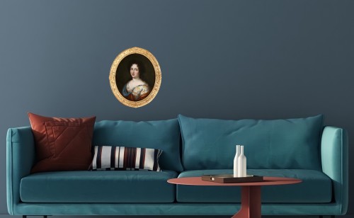 XVIIe siècle - Portrait de Mlle de Nantes vers 1690, Pierre Mignard (1612-1695) et atelier