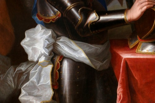 XVIIe siècle - Grand portrait du Grand Dauphin, atelier de Hyacinthe Rigaud vers 1700