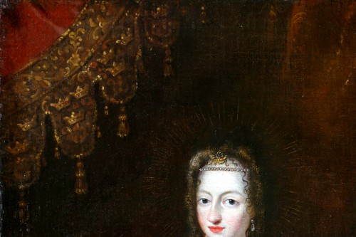 Antiquités - Portrait of Queen of Sweden c1661 attributed to David Klöcker Ehrenstrahl (1629-1698)