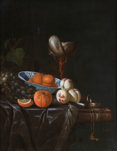 Huybert Van Westhoven (1642-1712) Still Life With Fruit And Preciou - Paintings & Drawings Style Louis XIV