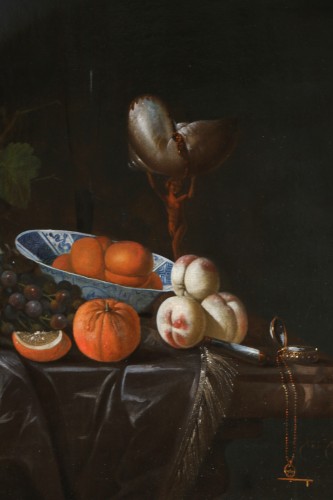 Paintings & Drawings  - Huybert Van Westhoven (1642-1712) Still Life With Fruit And Preciou