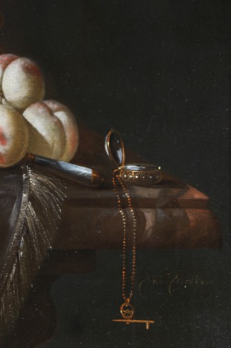 17th century - Huybert Van Westhoven (1642-1712) Still Life With Fruit And Preciou