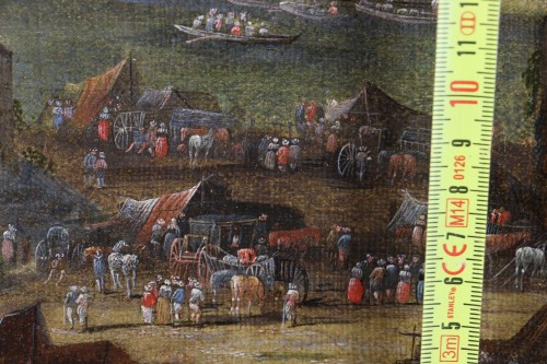 Louis XIV - Peter II Casteel (1650; 1701) et atelier - Scène portuaire animée