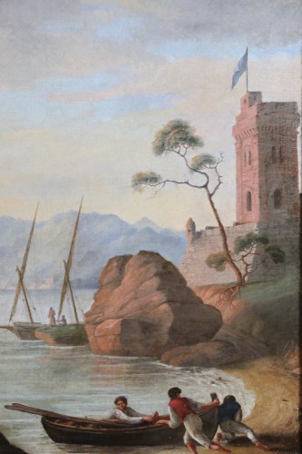 *HMS Queen* at anchor, c. 1845, Attributed to John Ward of Hull (1798–1849) - 