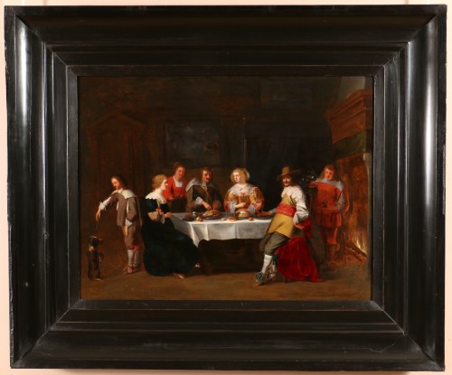 Christoph van der Laemen (1606 – 1651) Compagnie élégante prenant un repas