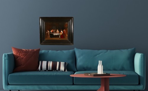 Antiquités - Christoph van der Laemen (1606–1651): An Elegant Company Dining..
