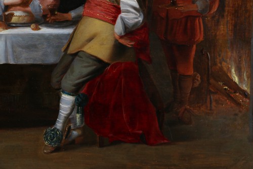 Antiquités - Christoph van der Laemen (1606–1651): An Elegant Company Dining..