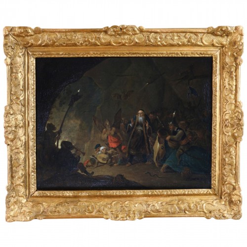 Atelier de David Teniers le Jeune (1610–1690) Le Mauvais Riche conduit en enfer