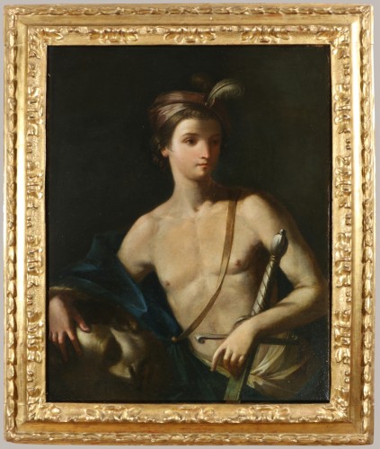 David et Goliath - Ecole florentine, vers 1625-1635 attribué à Francesco Lupicini - Tableaux et dessins Style Louis XIII