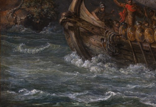 Antiquités - Ecole Napolitaine vers 1755/1770, Ulysse et Scylla- Attribution à Carlo Bonavia