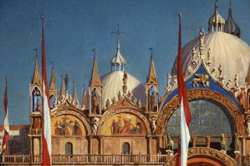 Napoléon III - Venetian School, Circa 1860, St. Mark's Basilica In The Late Afternoon Sun.