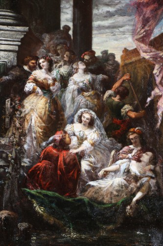 Paintings & Drawings  - A Venetian Festival, attributed to Faustin Besson (1821–1882)