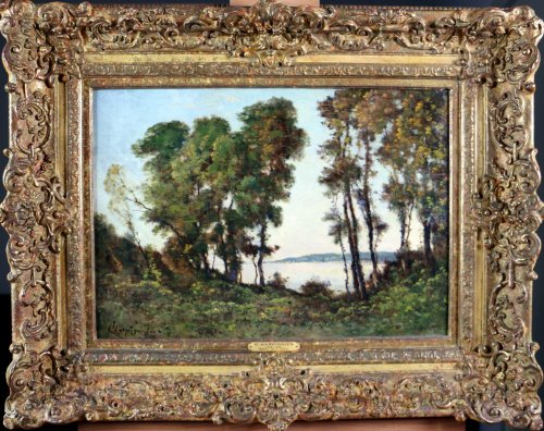 Henri joseph harpignies "undergrowth beachfront"