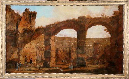 Entourage d’ippolito caffi (1809-1866) the ruins of the colisseum in rome