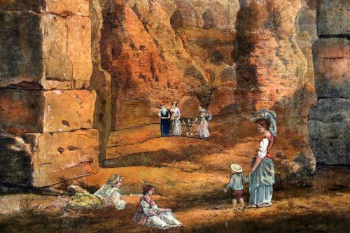 Tableaux et dessins Tableaux XIXe siècle - Les ruines du Colisée de Rome