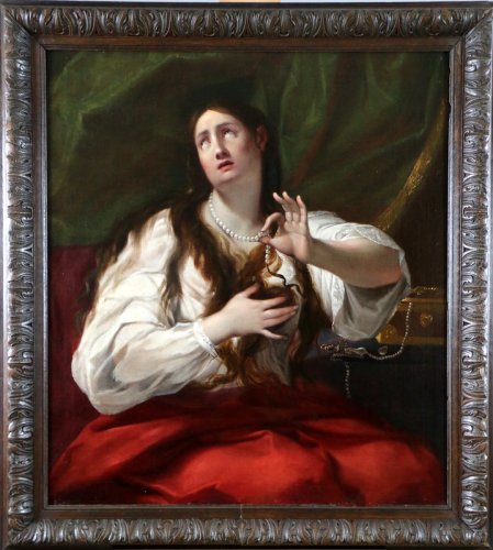 Guido Cagnacci (1601-1663) workshop of - School of Bologne around 1650 - Mary Magdalene