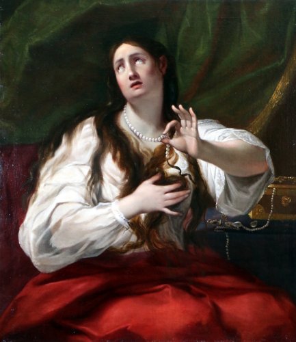 Guido Cagnacci (1601-1663) workshop of - School of Bologne around 1650 - Mary Magdalene - Paintings & Drawings Style Louis XIV