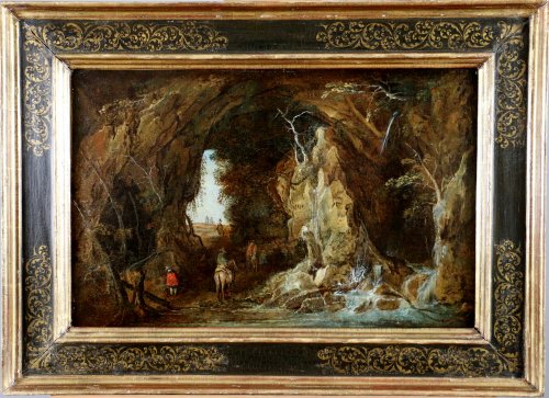 Joos II de Momper (1564 –1635) attribué - cavaliers dans une grotte