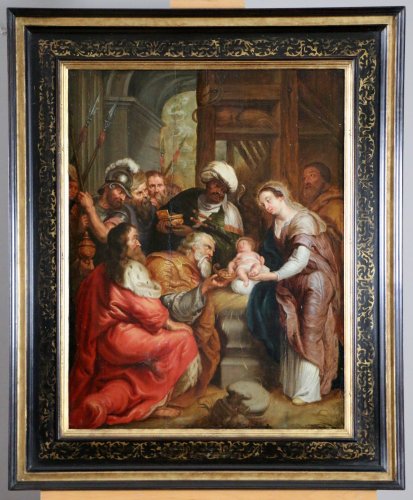 École Flamande du XVIIe siècle, attribuée à Frans Francken III Adoration des rois m