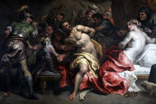 Simon De Vos (anvers 1603 – 1676)  - L'arrestation de Samson - Tableaux et dessins Style 