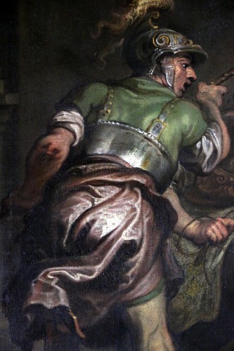 Antiquités - Simon De Vos (anvers 1603 – 1676)  - L'arrestation de Samson