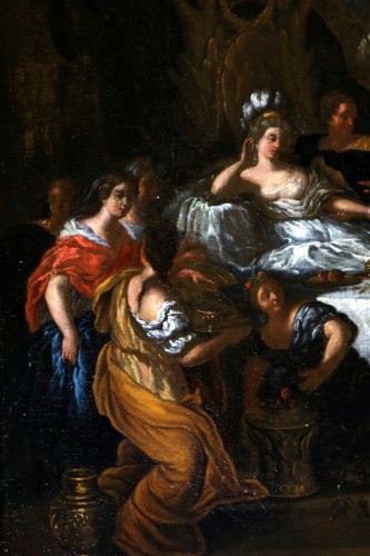 Le banquet de Cléopâtre - Monogrammé GL et daté 1668, Gérard de Lairesse (1641-1711) - Tableaux et dessins Style Louis XIV