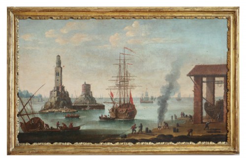  Marine - Atributed  to Alessandro Grevenbroeck (born in the 17th century in Padua)