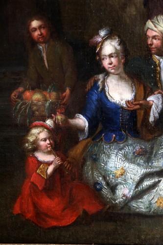  Jan Josef Horemans the Elder (1682,1759) - Family scene and his suit - 