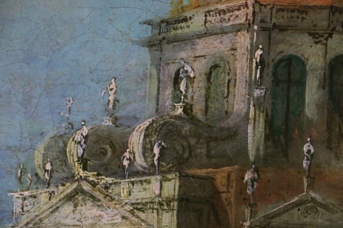 Antiquités - Vue de Venise, Vedute vers 1800 - Ecole ou atelier de Francesco Guardi (1712-1793)