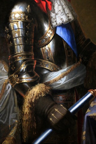 Tableaux et dessins Tableaux XVIIe siècle - Grand Portrait de Louis XIV en armure - Attribué à Jean Nocret (1615, 1672)