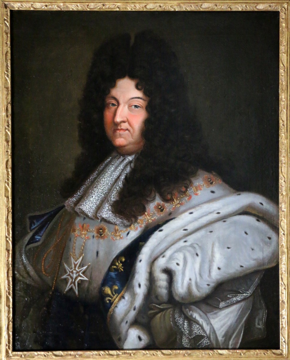 King Louis XIV of France in the costume - French School as art print or  hand painted oil.