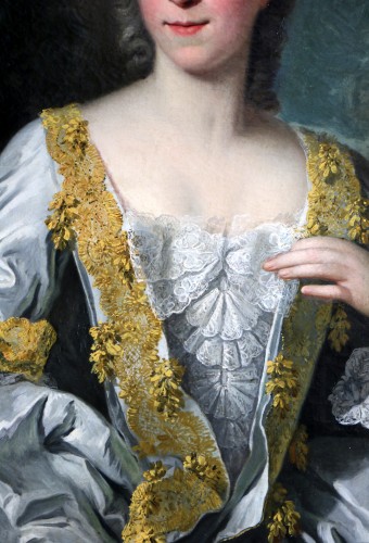 Paintings & Drawings  - Portrait of a quality lady - Attributed to Louis Tocqué (1696-1772)