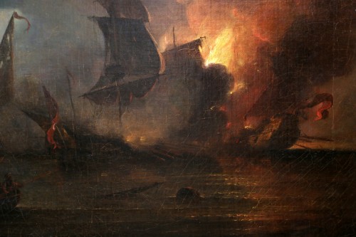 Thomas Luny (1759-1837)  - Barbary Wars (1801 - 1816) Naval battle 1815 - Empire